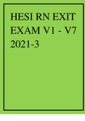 HESI RN EXIT EXAM V1 - V7 2021-3.