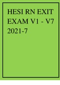 HESI RN EXIT EXAM V1 - V7 2021-7.