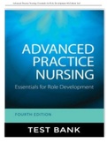 Test Bank Advanced Practice Nursing: Essentials for Role Development 4th Edition Joel     