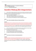 SAUNDERS MEDSURG SKIN INTEGUMENTARY 2021 REVISED 100% PASS 