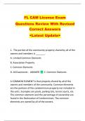 FL CAM License Exam   Questions Review With Revised  Correct Answers   <Latest Update> 