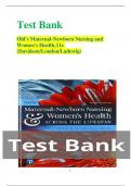 COMPLETE TEST BANK for - Olds Maternal-Newborn Nursing & Women’s Health Across the Lifespan 11th Edition Patricia Ladewig  ISBN-13: 9780135206881 | |ALL CHAPTER ultimate guide A+