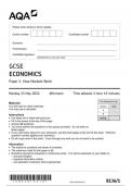 AQA GCSE Economics 8136 paper 1 question paper Economics  13May 2024