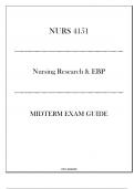 (WU) NURS 4151 Nursing Research & EBP - Midterm Exam Guide 20242025.