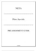 NETA Personal Trainer - Pilates Specialty - Preassessment Guide 20242025