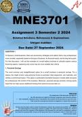 MNE3701 Assignment 3 (COMPLETE ANSWERS) Semester 2 2024 - DUE 27 September 2024