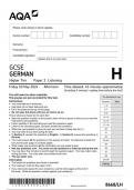 AQA GCSE german8668 LH question paper German  10May 2024