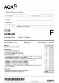 AQA GCSE german8668 RF question paper German  10May 2024