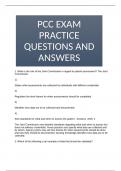 PCC EXAM PRACTICE QUESTIONS AND ANSWERS