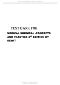 TEST BANK FOR MEDICAL SURGICAL CONCEPTS AND PRACTICE 3RD EDITION BY DEWIT.