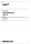 A-level MATHEMATICS 7357/1