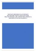 NRNP 6675 MIDTERM EXAM NRNP6675 PSYCHIATRIC MENTAL HEALTH NURSE PRACTICTIONER CARE ACROSS THE LIFESPAN ii MIDTERM EXAM 2024 GRADED A+