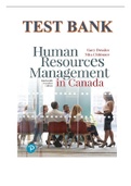 HUMAN RESOURCES MANAGEMENT IN CANADA TEST BANK BY DESSLER G., COLE N