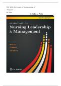 TEST BANK For Essentials of Nursing Leadership & Management 8th Edition 2024, by Sally A. Weiss, Verified Chapters 1 - 16, Complete Guide A+