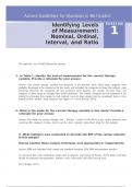 Exercise 1 Identifying Levels of Measurement Nominal, Ordinal, Interval, and Ratio