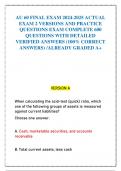 AU 60 FINAL EXAM 2024-2025 ACTUAL EXAM 2 VERSIONS AND PRACTICE QUESTIONS EXAM COMPLETE 600 QUESTIONS WITH DETAILED VERIFIED ANSWERS (100% CORRECT ANSWERS) /ALREADY GRADED A+