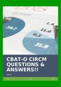 CBAT-O CIRCM QUESTIONS & ANSWERS!!