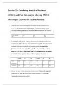 Exercise 33 Calculating Analysis of Variance (ANOVA) and Post Hoc Analysis following ANOVA - SPSS Output (Exercise 33 Student Version).