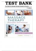 TEST BANK FOR Massage Therapy: Principles and Practice 7th Edition by Susan G. Salvo , ISBN: 9780323878159  Chapters 1-30 || Guide A+