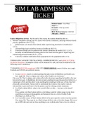 (answered) SIM LAB ADMISSION TICKET Patient Name: Lou Thao Visit #: 7 Scenario: Post op colon resection SLS: Medical Surgical GI # 24 Allergies: NKDA