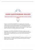 USABO QUESTIONSBANK 2024.2025 WITH GUARANTEED ACCURATE ANSWERS |VERIFIED