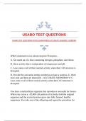 USABO TEST QUESTIONS WITH GUARANTEED ACCURATE ANSWERS |VERIFIED