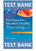 TEST BANK FOR Psychiatric-Mental Health Nursing 7th Edition by R.N. Videbeck, Sheila L & Cathy J. Miller , ISBN: 9781496357038 || Complete Guide A+