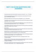 NAVY CS2 EXAM QUESTIONS AND ANSWERS