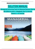 Solution Manual For Managerial Accounting Tools for Business Decision Making, 9th Edition by Jerry J. Weygandt, Paul D. Kimmel, Verified Chapters 1 - 14, Complete 