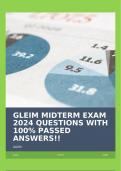 GLEIM MIDTERM EXAM 2024 QUESTIONS WITH 100% PASSED ANSWERS!!