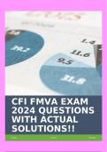 CFI FMVA EXAM 2024 QUESTIONS WITH ACTUAL SOLUTIONS!!