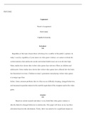 Video game  1 .docx  PSYC3002  Argument  Week 6 Assignment PSYC3002  Capella University  Introduction  Regardless of the topic chosen there will always be a conflict of the public s opinion. In today s society, regardless of your stance on video game viol