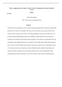 U9A1.docx    Theory Application and Analysis: Theory of Work Adjustment and Social Cognitive Career  Theory  PSY 7860  Clinical Psychology  PSY 7860: Career Counseling Theory   Abstract  The interviewee for this paper is Tracy, and her work and personal l