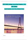 TEST BANK For College Accounting Chapters 1-30, 16th Edition by David Haddock, John Price, Verified 