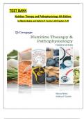 Nutrition Therapy and Pathophysiology Book Only, 4th Edition TEST BANK by Nelms & Sucher, All Chapters 1 to 25 Covered, ISBN: 9780357041710 (100% Verified Edition)