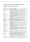 Glossarium onderdeel Taxonomie Functionele Biologie Van De Planten, Fungi En Protisten (1015365BNR)