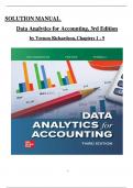 Data Analytics for Accounting, 3rd Edition Solution Manual by Richardson, Terrell & Teeter, All Chapters 1 to 9 Covered, ISBN: 9781265094454 (100% Verified Edition)