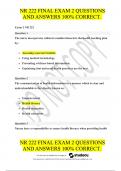 2024 2025 NR 507 FINAL EXAM STUDY GUIDE LATEST Questions And Answers Rated A+ New Update Assured Satisfaction Advanced Pathophysiology - Chamberlain