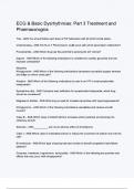 ECG & Basic Dysrhythmias Part 3 Treatment and Pharmacologics Questions & 100% Verified Correct Answers with complete solutions (Latest update 2024 2025