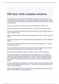 CSX Quiz 1with complete solutions