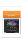 TEST BANK FOR ANATOMY AND PHYSIOLOGY 9TH EDITION BY PATTON ALL CHAPTERS  included !!!