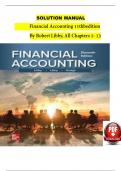 Libby/Libby/Hodge Financial Accounting, 11th Edition Solution Manual, Verified Chapters 1 - 13, Complete Newest Version