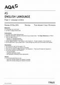 AQA AS ENGLISH LANGUAGE PAPER 2 QUESTION PAPER 2024 (7701/2 : Language Varieties)