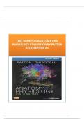 TEST BANK FOR ANATOMY AND PHYSIOLOGY 9TH EDITION BY PATTON ALL CHAPTERS | COMPLETE SOLUTION |A+ GRADED.