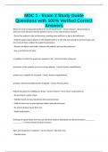 MDC 1 - Exam 2 Study Guide Questions with 100% Verified Correct Answers