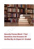 Security Forces Block 1 Test Questions And Answers All Verified By An Expert