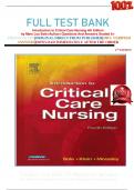 FULL TEST BANK Introduction to Critical Care Nursing 4th Edition by Mary Lou Sole (Author) Questions And Answers Graded A+   