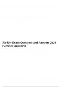 Air law Exam Questions and Answers 2024 (Verified Answers).