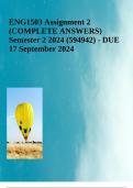 ENG1503 Assignment 2 (COMPLETE ANSWERS) Semester 2 2024 (594942) - DUE 17 September 2024