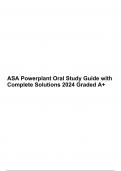 ASA Powerplant Oral Study Guide with Complete Solutions 2024 Graded A+.